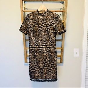 NWT F21 Nude/Black Dress with open back